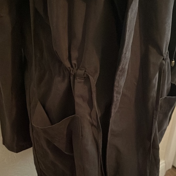 Super soft tie closure black trench - Picture 2 of 4
